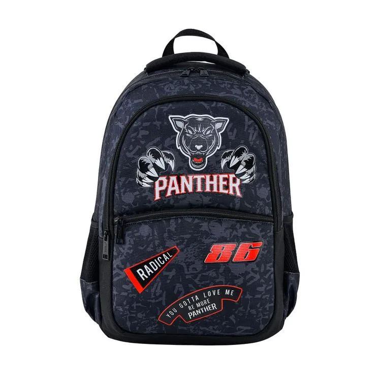 PANTHER PT-9819 PANTHER 86 SİYAH 3 GÖZLÜ SIRT ÇANTASI