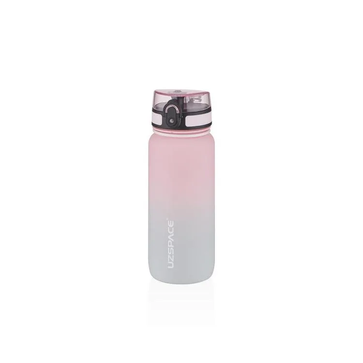 UZSPACE MATARA PİPETSİZ TRITAN SOFT TOUCH RENK GEÇİŞLİ 3037 650 ML PINK-GREY