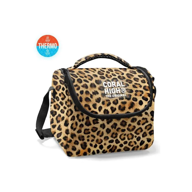 CORAL HIGH 22781 KIDS KAHVERENGİ LEOPAR DESENLİ THERMO BESLENME ÇANTASI