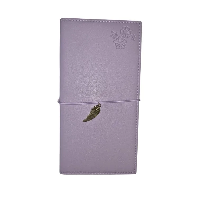 VICTORIA'S JOURNALS CHARM KUŞ 126-2749 VEGAN DERİ KAPAK 9X19cm 100gr. 80YP. PLANLAYICI (NOKTALI) DEFTER LİLA
