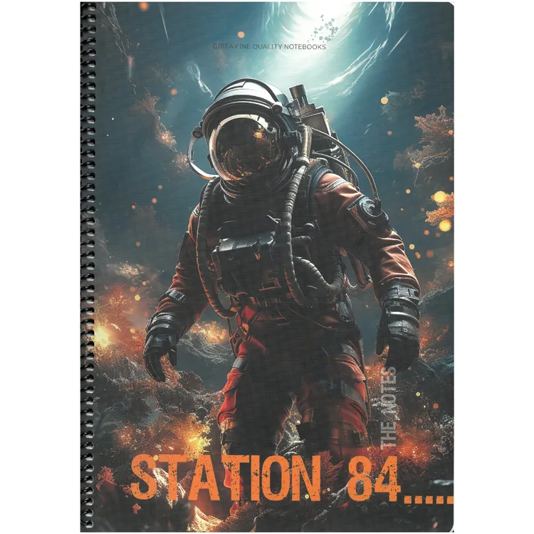 GIPTA STATION SPİRALLİ KARTON KAPAK A4 80YP. ÇİZGİLİ DEFTER