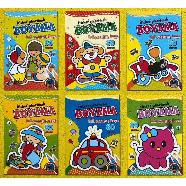 KARATAY STICKER ÇIKARTMALI BOYAMA KİTABI BUL,YAPIŞTIR, BOYA - TEKLİ