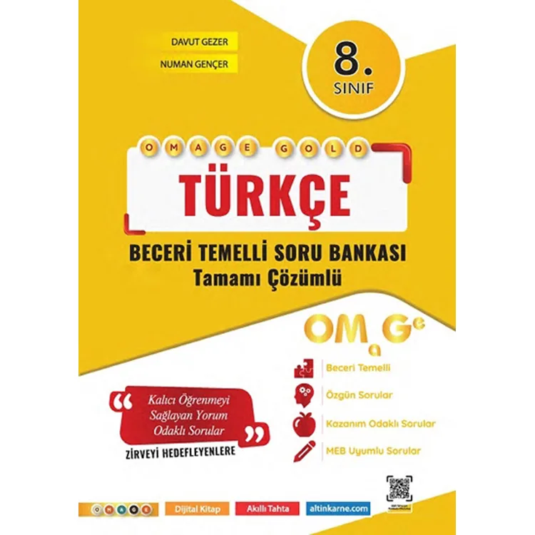 NARTEST 8. SINIF OMAGE GOLD TÜRKÇE SORU BANKASI