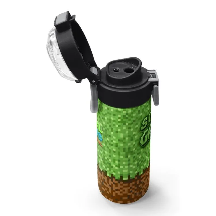 CORAL HIGH 31992 KIDS HIGH CRAFT DESENLİ PİPETLİ VE DİREKT İÇİM ÇELİK TERMOS 500ML