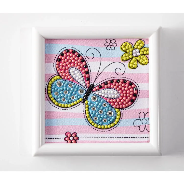 DIAMOND DOTZ DD1.054F SPRINGTIME BUTTERFLY 9,5x9,5 cm BONCUK TABLO KİTİ