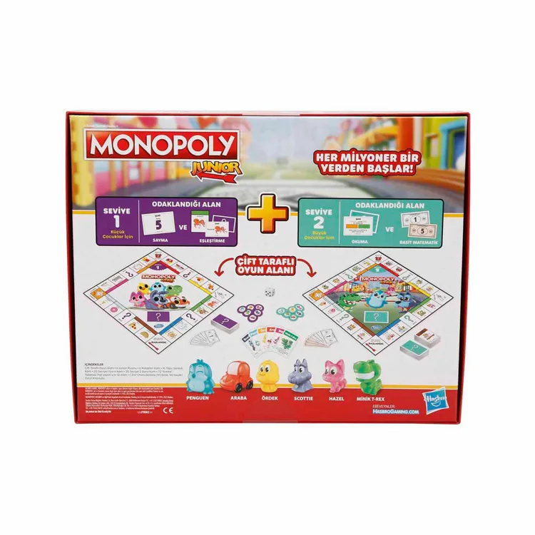 HASBRO F8562 MONOPOLY JUNIOR 2'Sİ 1 ARADA