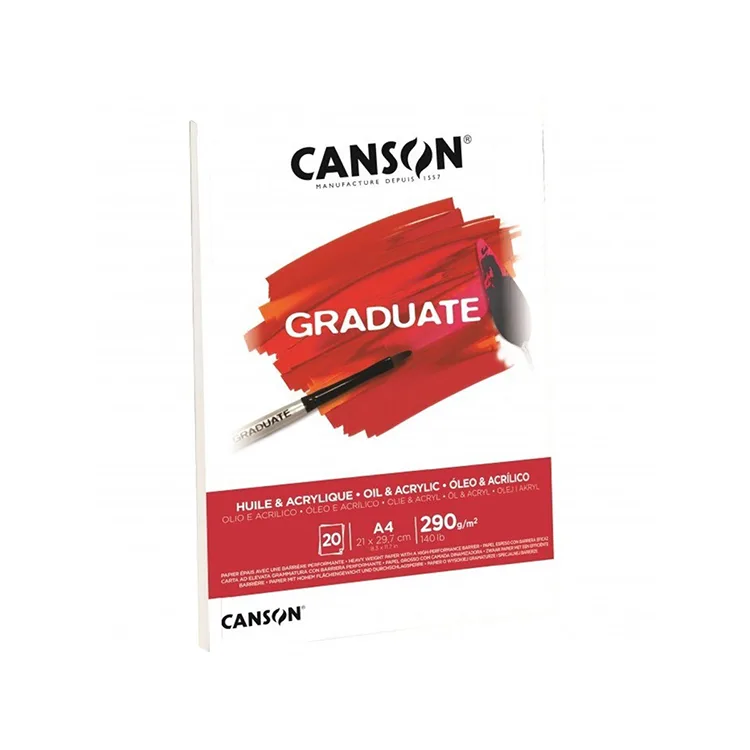 CANSON A4 GRADUATE OIL AND ACRYLIC RESİM DEFTERİ 290 GR. 20 YP.