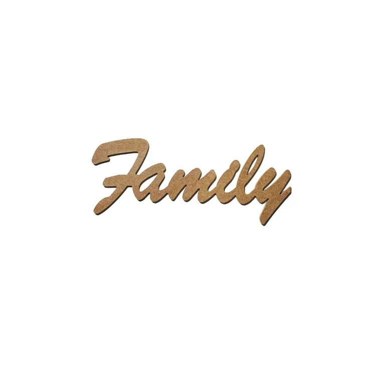TEKNOPOİNT AHŞAP HOBİ OBJE14 FAMILY YAZI