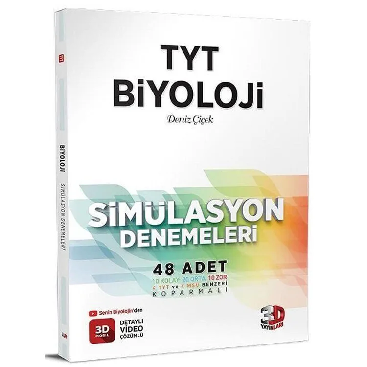 3D TYT BİYOLOJİ SİMÜLASYON 48'Lİ DENEMELERİ