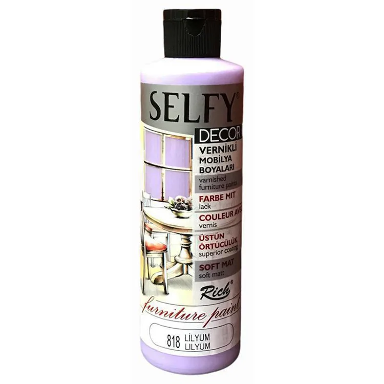 RİCH SLF-240-818 SELFY DECOR VERNİKLİ AKRİLİK BOYA 240cc.LİLYUM