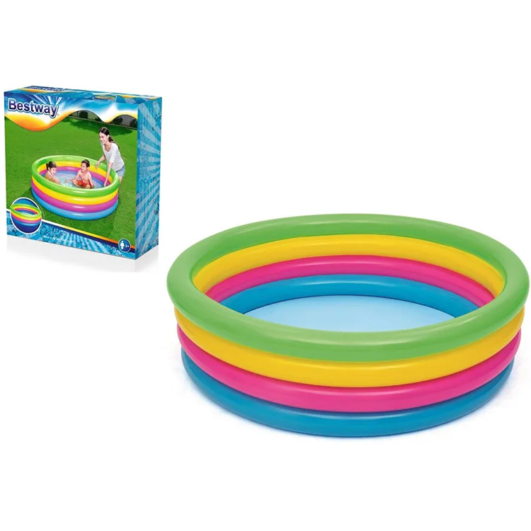 BESTWAY BW51117 4 HALKALI NEON YUVARLAK ŞİŞME HAVUZU 1.57x46cm KUTULU