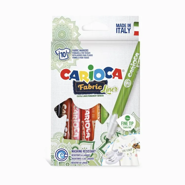 CARIOCA 42909 FABRIC KUMAŞ KALEMİ 10 RENK