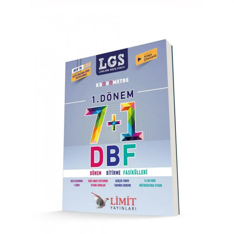 LİMİT 8.SINIF LGS 1. DÖNEM KRONOMETRE 7+1 DBF BİTİRME FASİKÜLLERİ