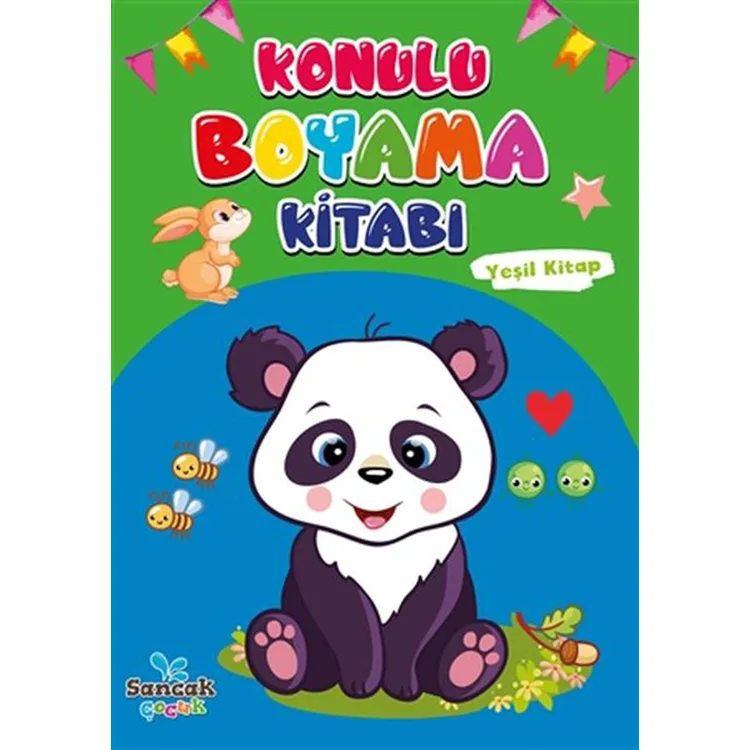 KONULU BOYAMA KİTABI YEŞİL KİTAP
