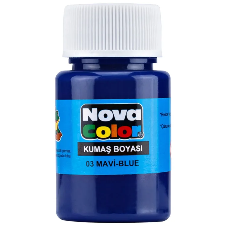 NOVA COLOR MAVİ 30 CC ŞİŞE KUMAŞ BOYASI