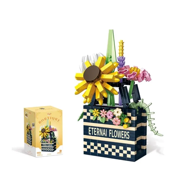 VAGONLIFE PANLOS YKO P1074 ÇANTA ÇİÇEK BUKETİ 628 PARÇA BLOCK OYUNCAK 6+