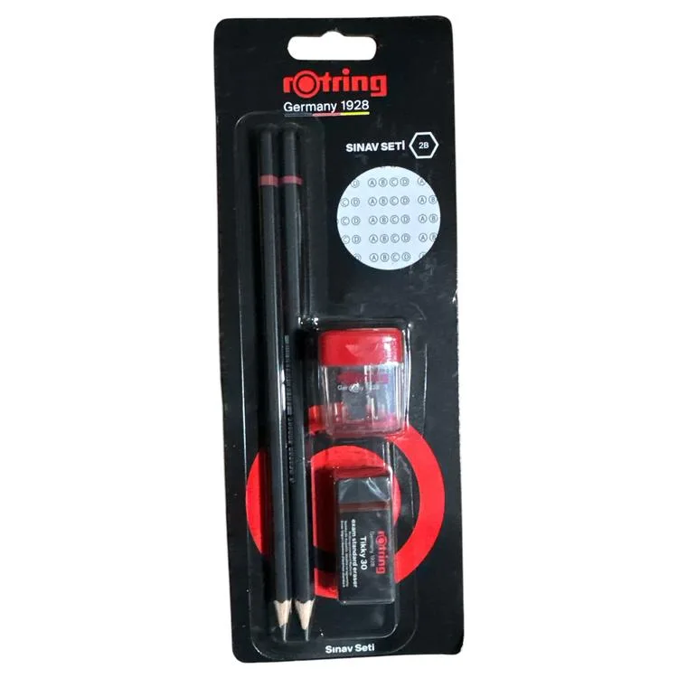 ROTRING (2B KURŞUN KALEM+KALEMTRAŞ+SİLGİ) SINAV SETİ