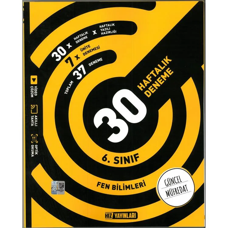 HIZ 6. SINIF FEN BİLİMLERİ 30 HAFTALIK KAZANIM DENEMELERİ
