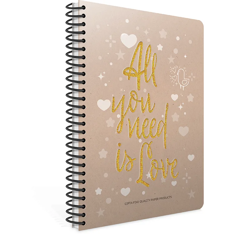 GIPTA LOVE BOOK SPİRALLİ KARTON KAPAK A4 80 YP KARELİ DEFTER