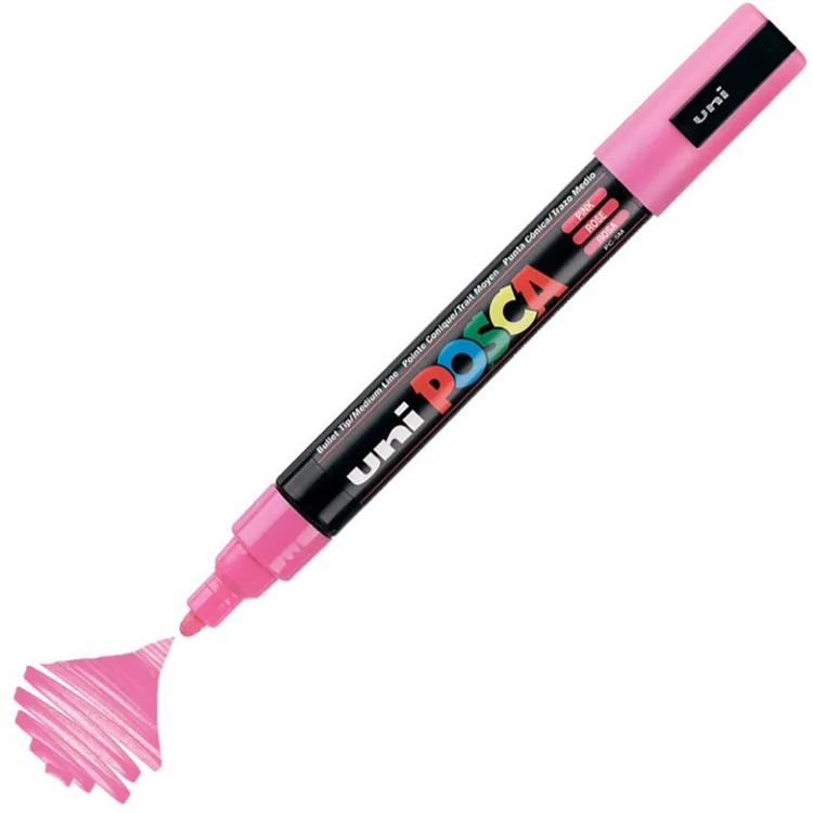 UNİ POSCA SU BAZLI POSTER MARKER 1.8-2.5 PC-5M PEMBE