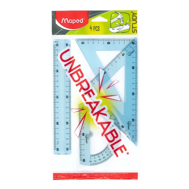 MAPED 981701 STUDY KIRILMAZ 30 CM CETVEL ÇİZİM SETİ 4'LÜ