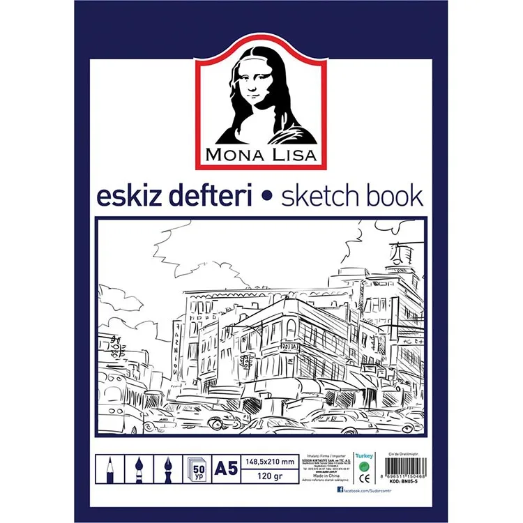 SÜDOR BN05-5 ESKİZ DEFTERİ A5 120gr. 50yp.