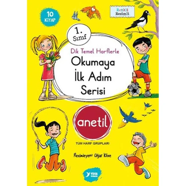 YUVA - OKUMAYA İLK ADIM SERİSİ - ANETİL DÜZ YAZI (10 KİTAP)