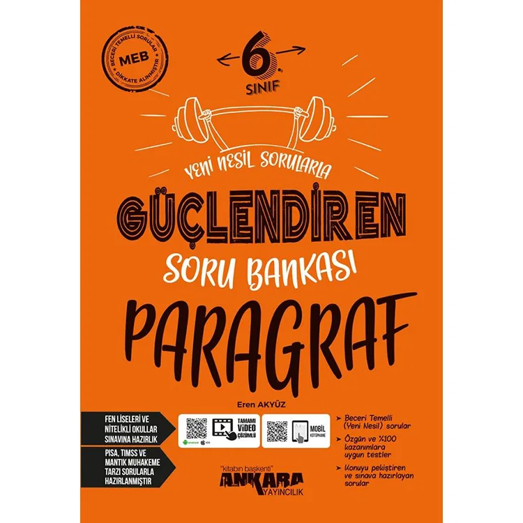 ANKARA YAYINLARI 6.SINIF PARAGRAF GÜÇLENDİREN SORU BANKASI