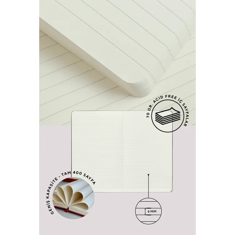 VICTORIA'S JOURNALS NOTE BENE 9236 CLASSIC NOTEBOOK SERT KAPAK 9x14cm 70gr.400 SYF. ÇİZGİLİ DEFTER SİYAH