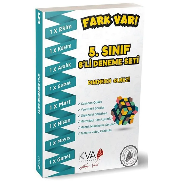 KORAY VAROL AKADEMİ 5. SINIF FARK VAR 8'Lİ DENEME SETİ
