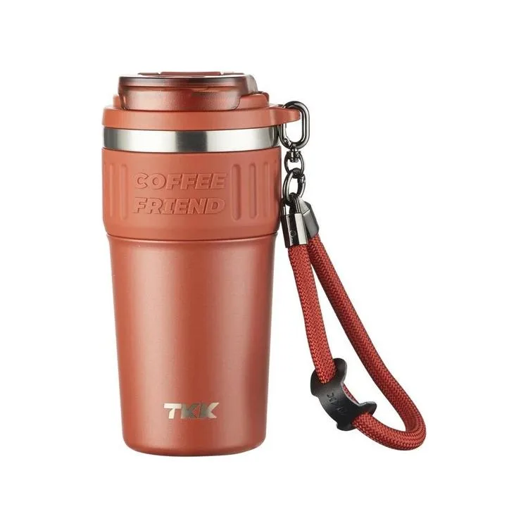 VAGONLİFE T2023 TKK PİPETLİ ASKILI ÇELİK TERMOS MUG 630 ML KIRMIZI