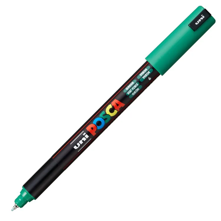 UNİ POSCA SU BAZLI POSTER MARKER 0.7 YEŞİL PC-1MR