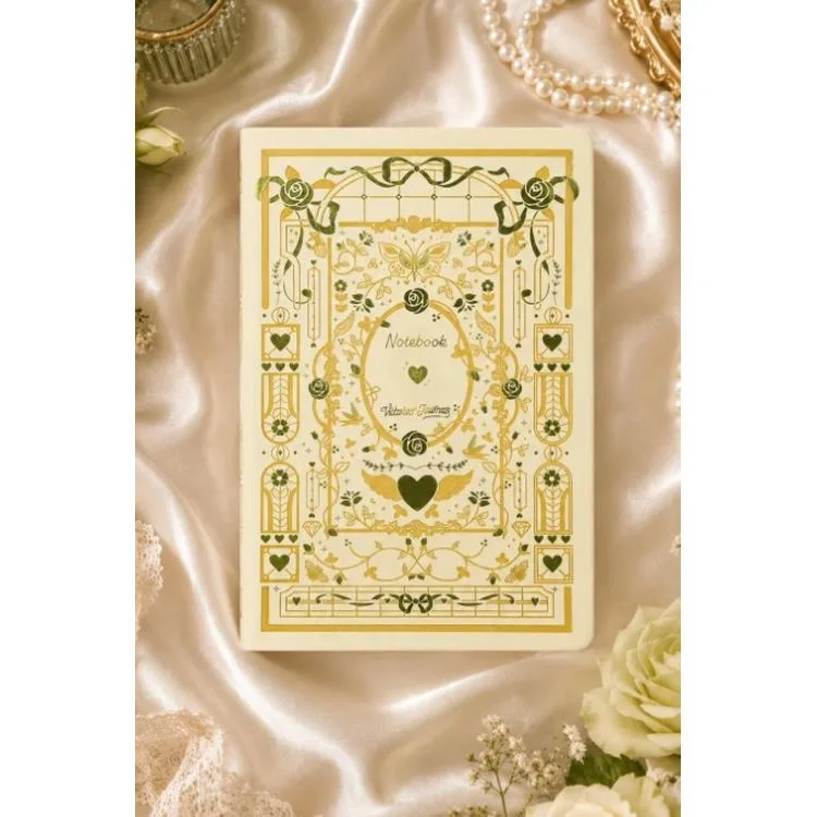 VICTORIA'S JOURNALS 126-2641 AMOUR VEGAN DERİ SERT KAPAK A5 100gr.96YP.ÇİZGİLİ DEFTER - SARI