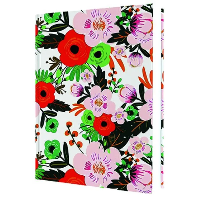DEFFTER 64899-3 SPRING / ABSTRACT FLOWERS 14X20 SERT KAPAK ÇİZGİLİ DEFTER 96 YP.