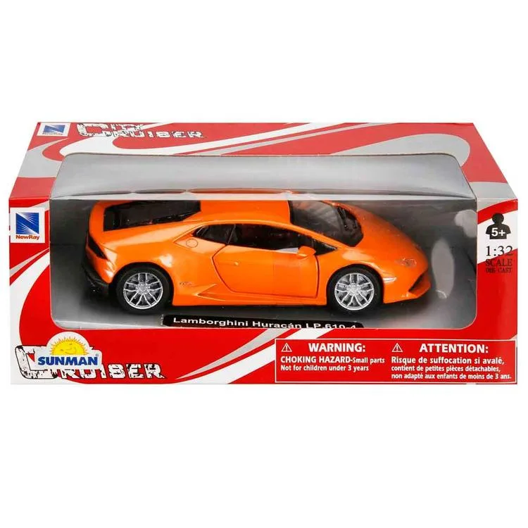 SUNMAN 51493A CITY CRUISER 1:32 AMERICAN SERİSİ LAMBORGHİNİ HURACAN LP 610-4 DIE CAST MODEL METAL ARABA KUTULU 5+ -TEKLİ