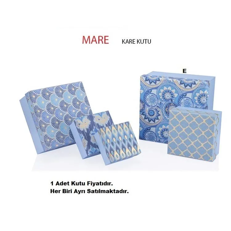 GIPTA MARE KARE HEDİYE KUTUSU BX6726 E N0:06 250x250x120mm - TEKLİ