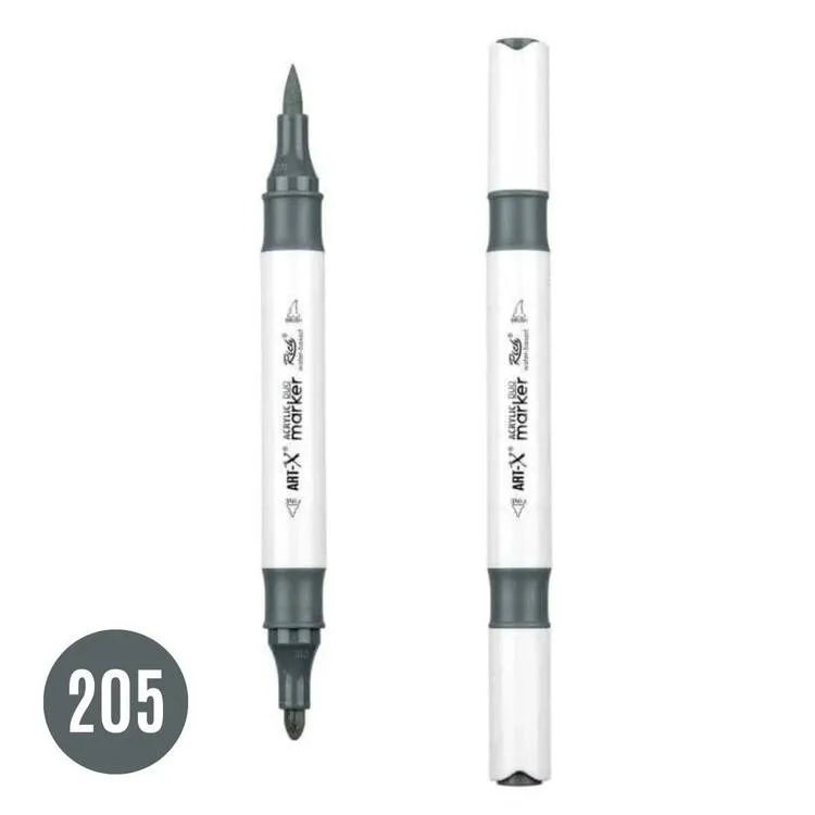 RİCH 17914-205 ART-X ÇİFT TARAFLI DUO AKRİLİK MARKER KOYU GRİ