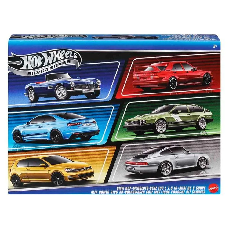 MATTEL JBY79 HOT WHEELS EURO STYLE SILVER SERIES 6'LI ARABA SET
