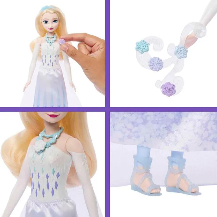 DISNEY JJY36 FROZEN KARLAR ÜLKESİ JEWEL REVEAL SÜRPRİZ TAKILAR ELSA KOLEKSİYON BEBEK 28 CM 3+