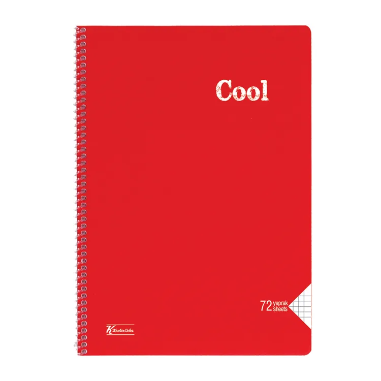 KESKİN COOL PP KAPAK SPİRALLİ DEFTER A4 72 YP. KARELİ