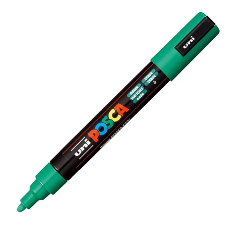 UNİ POSCA SU BAZLI POSTER MARKER 1.8-2.5 YEŞİL PC-5M