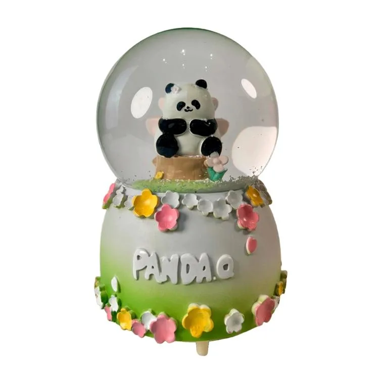 CEREN HDY0184 ORTA BOY HEDİYELİK MÜZİKLİ IŞIKLI KAR ATAN KAR KÜRESİ (PİLLİ) PANDA. Q