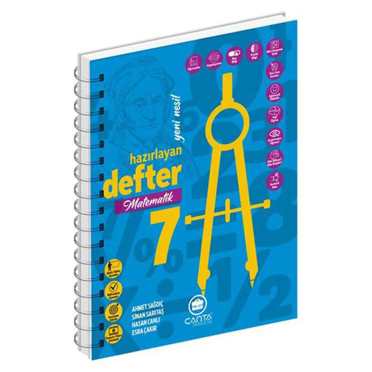 ÇANTA 7. SINIF MATEMATİK HAZIRLAYAN DEFTER - 2025 MÜFREDAT