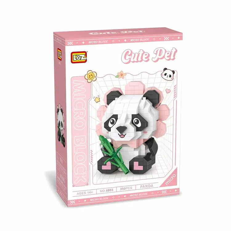 VAGONLIFE LOZ 8803 OTURAN SEVİMLİ ÇİÇEK PANDA 350 PARÇA BLOCK OYUNCAK 14+