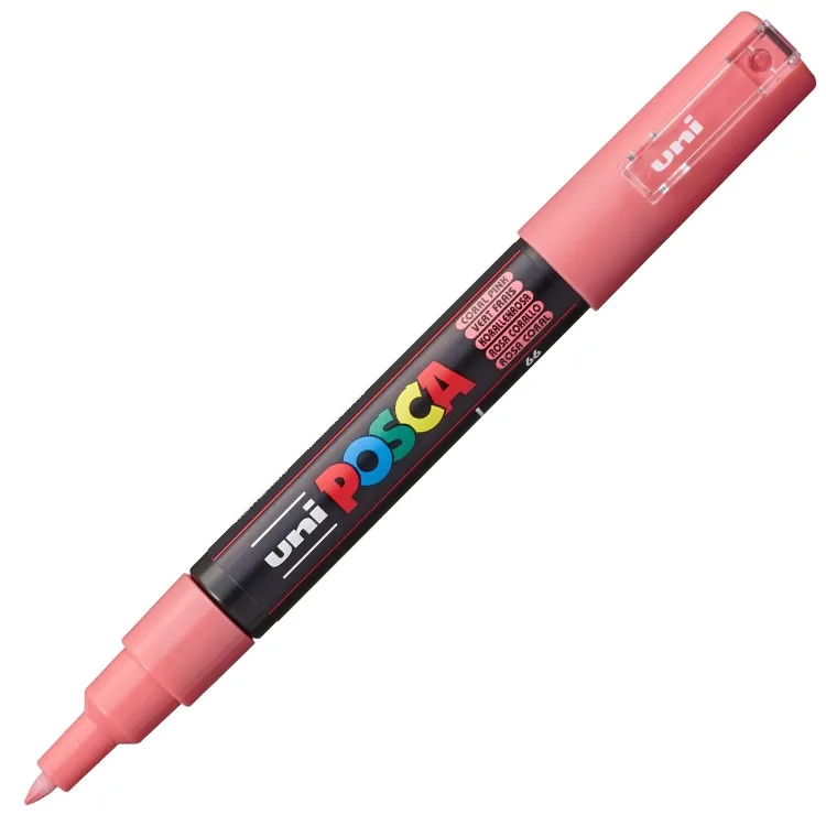 UNİ POSCA SU BAZLI POSTER MARKER 0.7 MERCAN PEMBE PC-1M