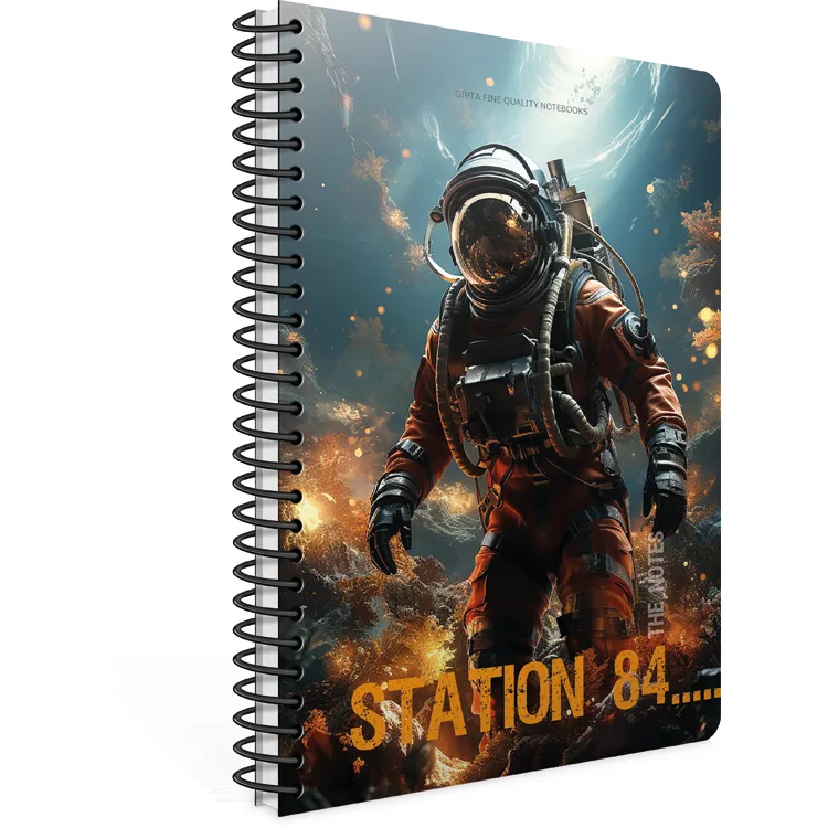 GIPTA STATION SPİRALLİ KARTON KAPAK A4 80YP. KARELİ DEFTER 7180 - TEKLİ