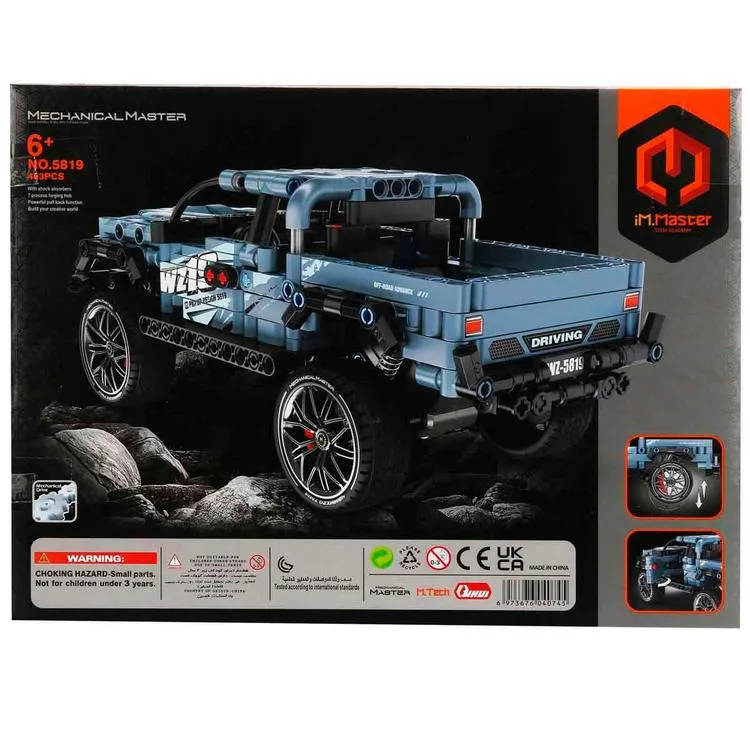 SUNMAN İM. MASTER NO.5819 ÇEK-BIRAK ARAZİ ARACI PICK-UP MAVİ LEGO YAPIM SETİ 463 PARÇA 6+