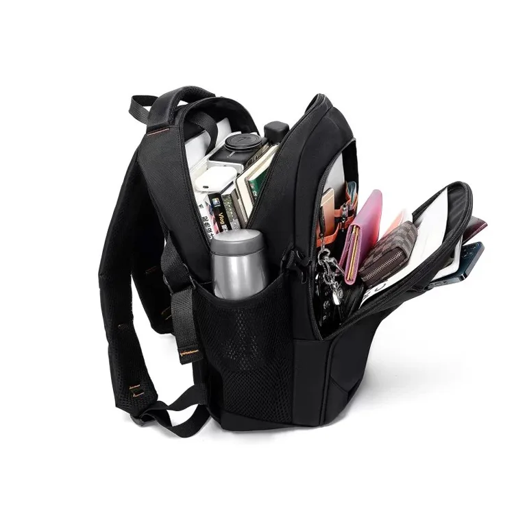 LENOVA LECOO BG02 17 İNÇ LAPTOP BÖLMELİ ÇOK FONKSİYONLU WATERPROOF SIRT ÇANTASI SİYAH