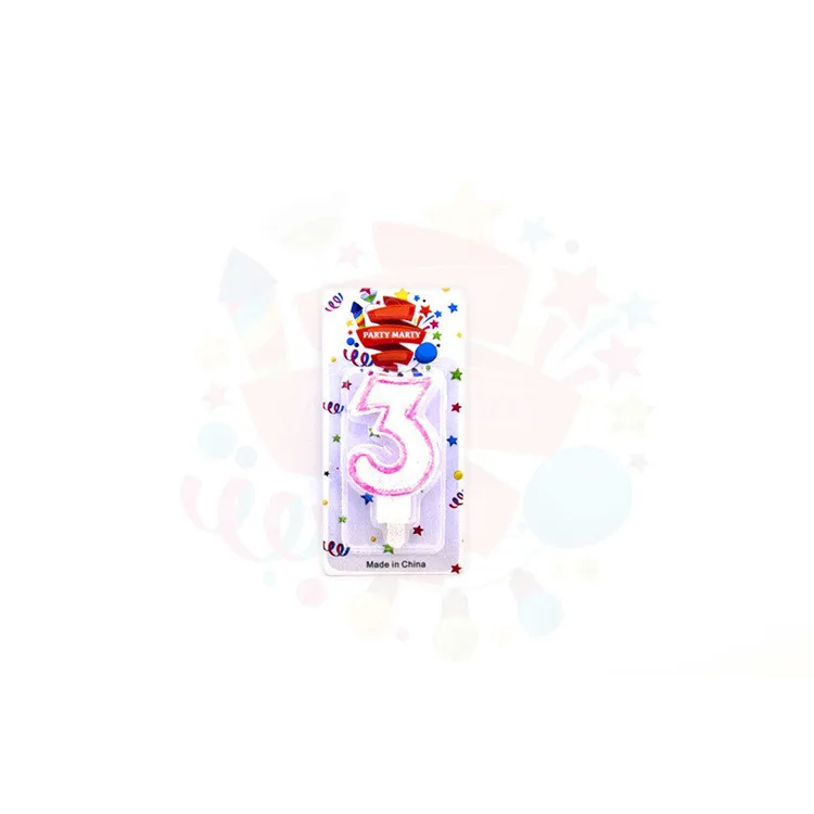 NEDİ SİMLİ MUM RAKAM PEMBE 3 NEDİ-15623-P3