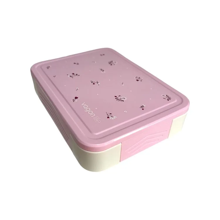 VAGONLİFE VGN1265 5 BÖLMELİ BESLENME YEMEK KABI- LUNCH BOX 1330 ML ÇİÇEK PEMBE